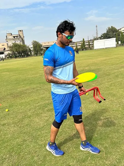 A moment on the field with my training equipment. My job is to find the balance between pushing athletes to unlock their full potential and managing their fatigue.