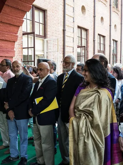 Attending the award ceremony at The Doon School. Such projects are a collaborative effort, and it is always a pleasure to celebrate the successful restoration of a heritage building with the community that cherishes it.
