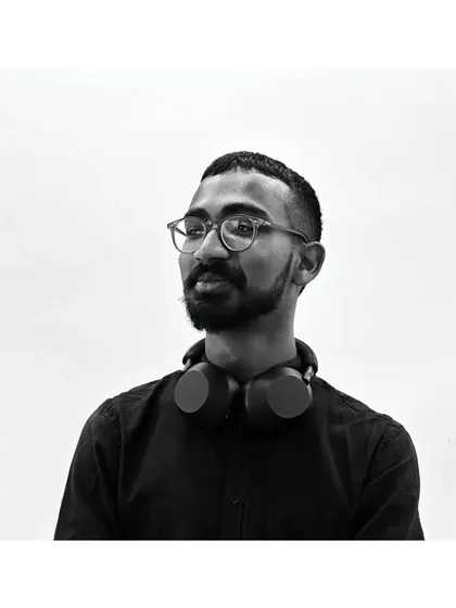 A portrait of Ar. Haris Viswanath, a key member of our design and visualization team.