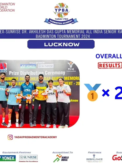 The overall results from the All India Senior Ranking in Lucknow, where we won two Gold medals.