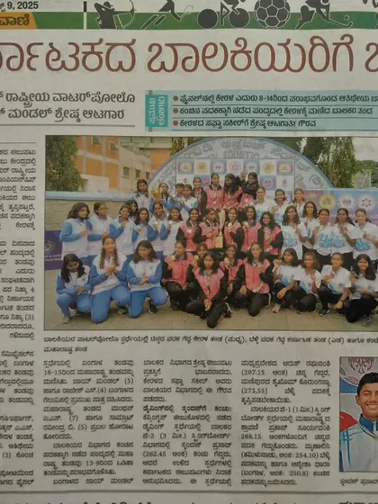 Our success makes headlines. This newspaper article celebrates the Karnataka girls' silver medal win at the 51st Junior National Water Polo Championship, with seven of our BAC athletes forming the core of the team.