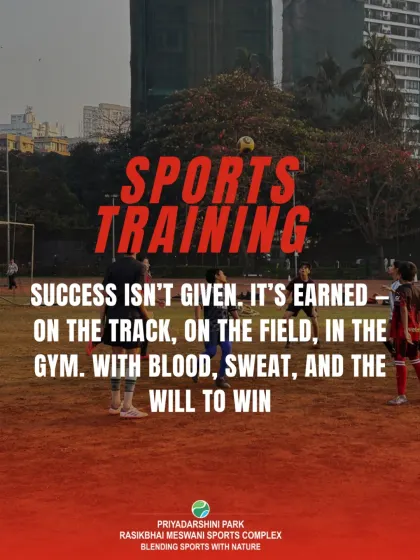 This poster says it all: Success is earned with blood, sweat, and the will to win. My sports training program is built on the principles of hard work and dedication.