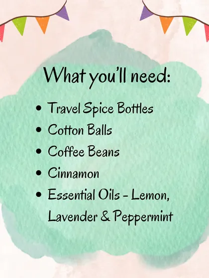 What's that smell? Create smell bottles with different scents like cinnamon or lemon to challenge your child's olfactory sense and improve their memory and attention skills.