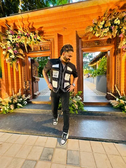 Ready to get the party started at a stunning wedding venue. My attire and energy always match the elegance of the occasion.