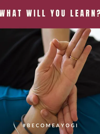A close-up of the hand gesture (mudra) used in pranayama. This image is from my teacher training, where we explore the transformative power of yoga for mind, body, and soul.