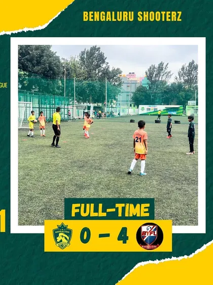 Our U-11 team during their KSFA YPL match against BYFL. Even in defeat, every match is a learning experience that builds resilience and character.