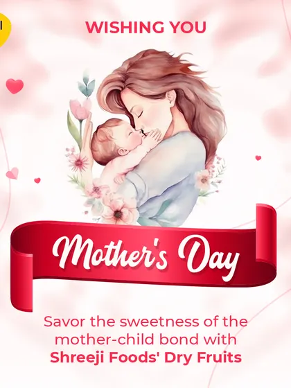 On Mother's Day, you can savor the sweetness of the mother-child bond with a gift of my premium dry fruits. It's a way to nourish that eternal bond.