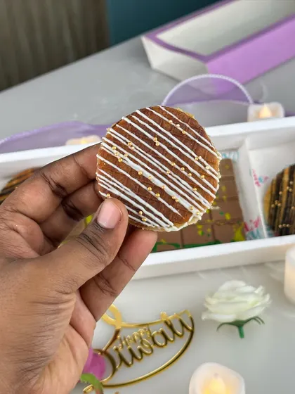 A close up of our Nutella stroop waffle, one of the new and indulgent treats from our Diwali menu.