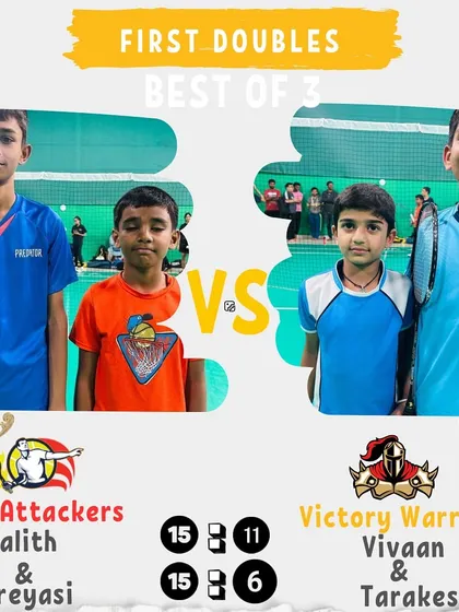 A First Doubles match from Day 3. The Ace Attackers secure a straight-sets win.