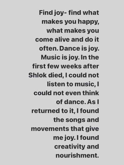 In the weeks after my husband passed, I could not listen to music or think of dance. But as I returned to it, I found the songs and movements that give me joy and nourishment.