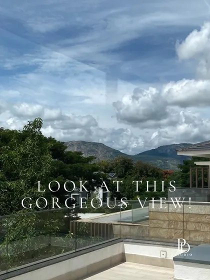 Look at this gorgeous view! The stunning natural landscape surrounding our villa project provides endless inspiration for creating a calm, nature-inspired home.