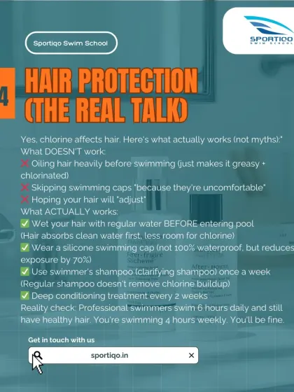 Yes, chlorine can affect hair, but there are effective ways to protect it. We teach you what actually works, like wetting your hair before entry and using a silicone cap, not ineffective myths like oiling your hair.