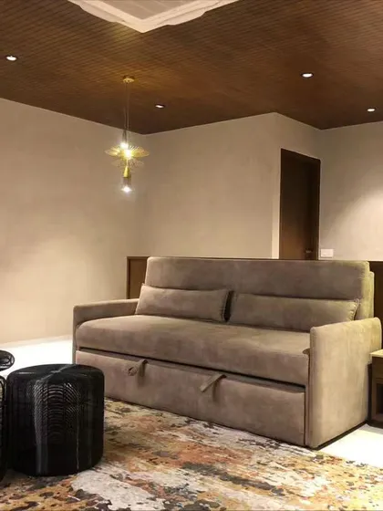 This image shows a finished space but also lists the team of vendors and craftspeople who made it happen. It's a reminder that great design is a process of collaboration, involving many skilled hands to bring a vision to life.