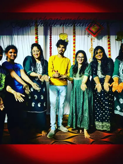 A group photo with me and the happy bridal party. It's always a pleasure to be a part of such joyful celebrations.