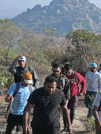 The team moving together up the trail. These shared experiences strengthen our bond as a family.