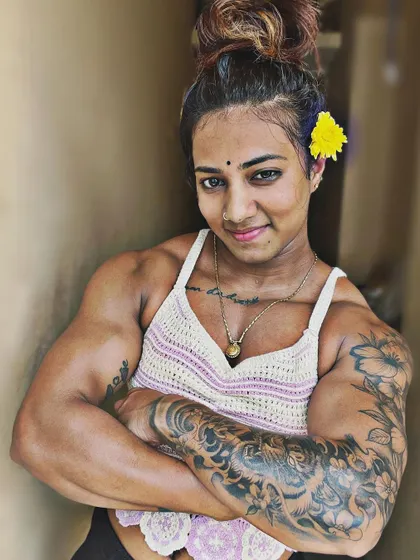 Adding a flower to my hair post-workout. It's a reminder to embrace both the 'beast' and the 'beauty'.