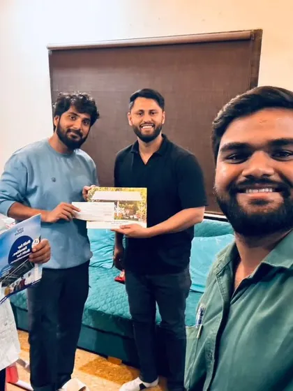 A selfie of our team with a family, all smiles after a successful consultation. We are bringing clean energy to more homes every day.