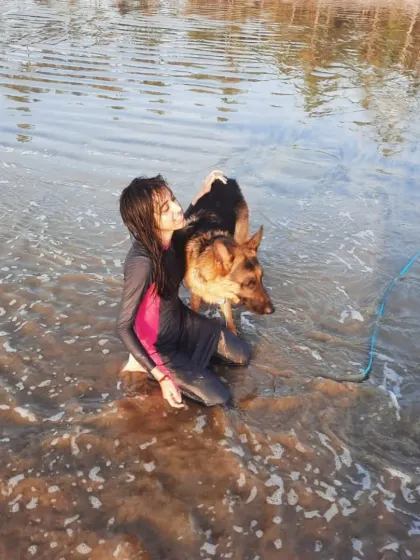 Theo is an aquaholic just like me. Finding activities that both you and your dog love is key to building a strong, joyful relationship.