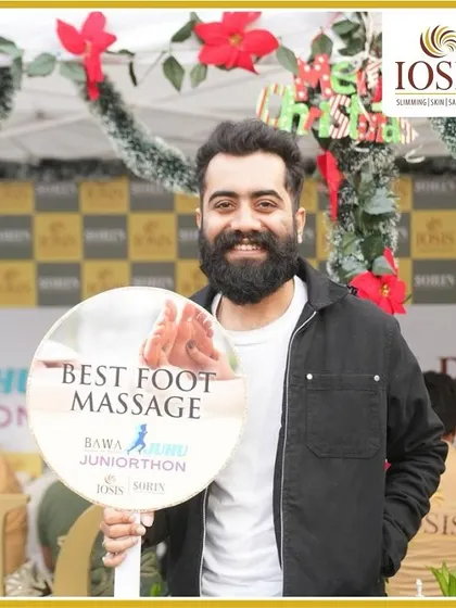 Another satisfied guest at our Bawa Juhu Juniorthon pop-up. Bringing relaxation and wellness to community events is something we are passionate about.