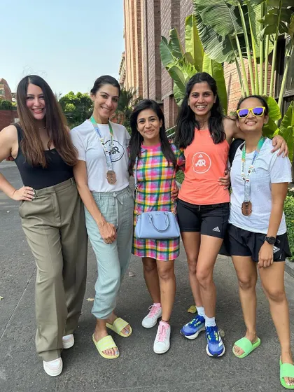 More post-race celebrations with my running girls in Delhi. We support each other on and off the race course.