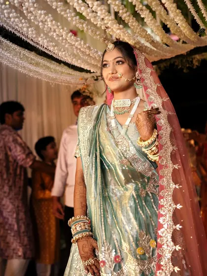 Another shot of her entrance, looking absolutely radiant and happy.