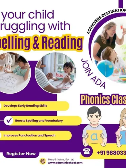 Is your child struggling with spelling and reading? Our Phonics classes develop early reading skills, boost vocabulary, and improve speech. We provide a structured path to literacy.