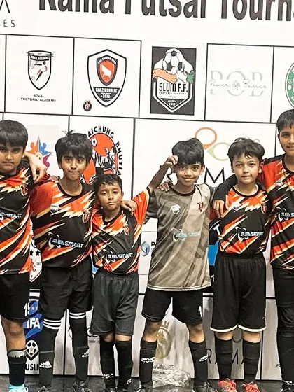 The U-11 squad from Delhi Elites FC at the Rama Futsal Tournament. We are committed to supporting grassroots football and providing great facilities for youth sports.