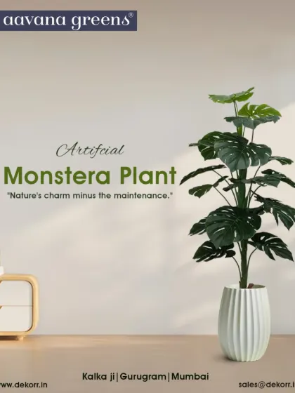 The classic Monstera plant, a favorite for modern interiors. Our artificial version captures the beauty of its iconic leaves without any need for watering or specific sunlight conditions. It’s an effortless way to add a touch of stylish greenery to your home or office.