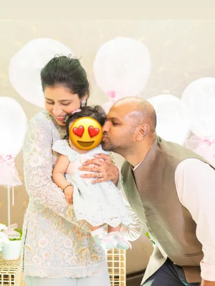 A precious moment from Siya's debutante ball. We coordinated our outfits in shades of powder blue, creating a picture-perfect memory for her special day.