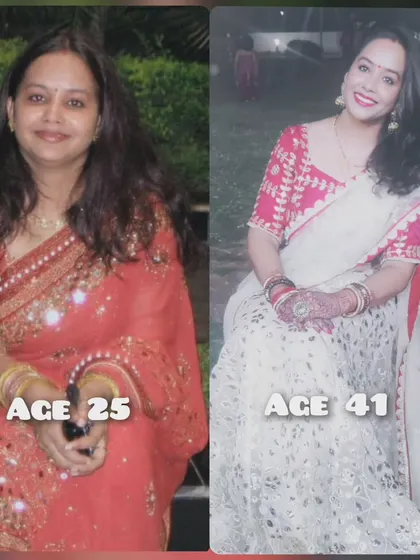 A comparison from age 25 to age 41. This shows that with the right lifestyle, you can be fitter and more vibrant as you get older.