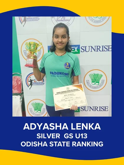 Congratulations to Adyasha Lenka for winning the silver medal in the U13 Girls Singles at the Odisha State Ranking Tournament. Her commitment on the court is truly inspiring.