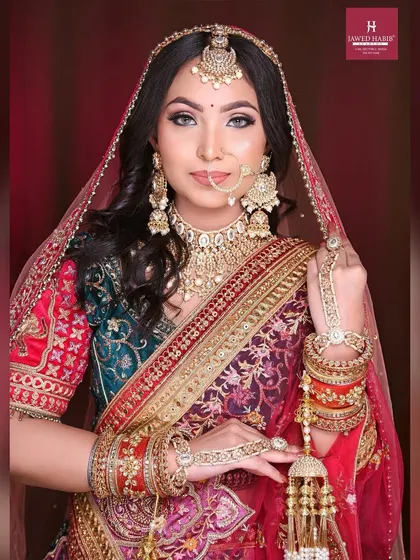 A close-up of the bridal look on acne-prone skin, proving that with the right skills, a perfect canvas can be created for any client.