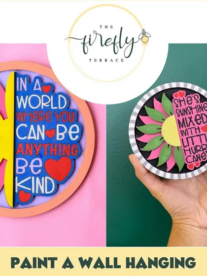I offer a variety of wall hangings you can paint, like these with uplifting quotes. They make for a fun project and a beautiful piece of home decor.