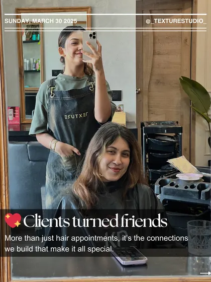 Clients turned friends. More than just hair appointments, it's the connections we build that make what we do so special.