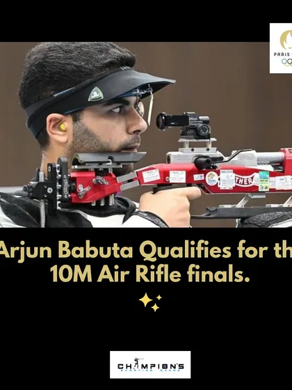 Arjun Babuta qualifies for the 10M Air Rifle finals, another moment where Indian shooters continue to shine on the Olympic stage.
