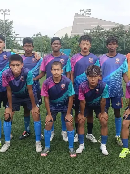 The U17 team after a well-deserved win in the Super Six stage of the DPDL Super Cup.