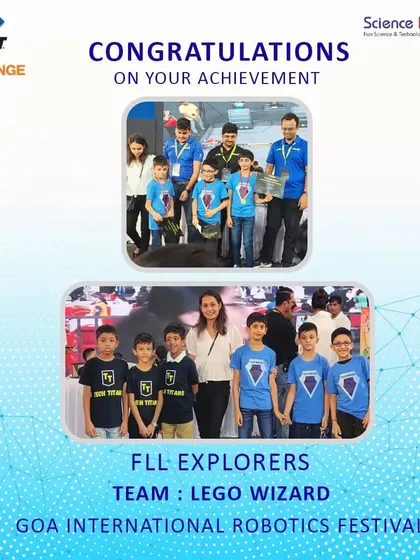 A big round of applause for Team Lego Wizards, who were honored at the Goa International Robotics Festival for their FLL Explorer project. They represented us with great enthusiasm and skill.