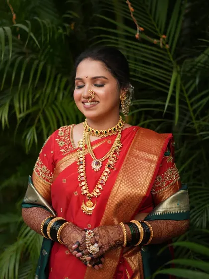 The bride's joyful smile is infectious in this beautiful portrait.