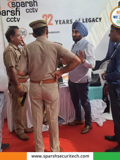 My team discussing our surveillance solutions with UP Police officers. Understanding their on-ground challenges helps me build better products.