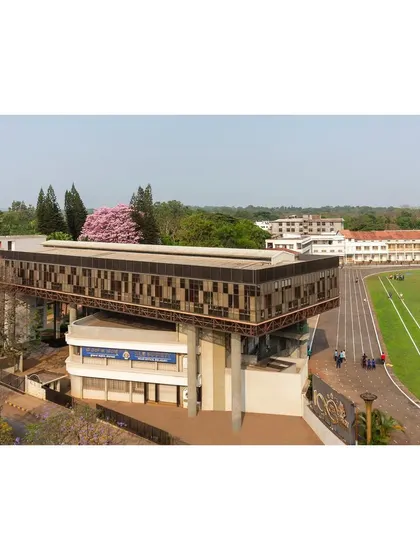 Our 'Hoverspace' project is an office extension that floats above an existing building. The design, a space created between two full-height trusses, establishes a new identity for the organization and acts as a portal to the campus.