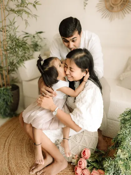 A daughter's sweet kiss for her mama. These are the moments you'll treasure forever.