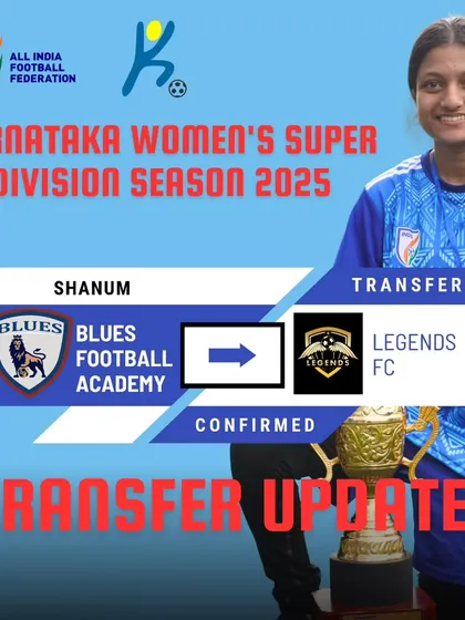 Announcing the transfer of Shanum to Legends FC. We are proud to be a key part of her journey to the Karnataka Women's Super Division.