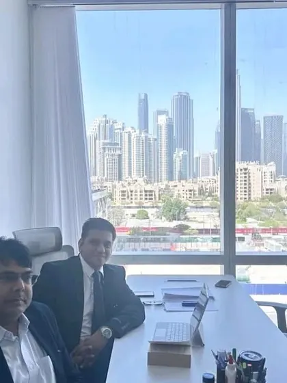 From our Dubai office, with a view of the Burj Khalifa. Our presence here is key to handling international commercial arbitrations and cross-border corporate disputes, including matters before the DIFC Courts.