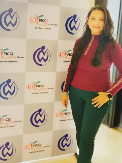 Posing at the FICCI FLO Mumbai event. Attending and participating in such forums helps me stay connected with industry leaders and bring a polished, corporate-savvy approach to my hosting.