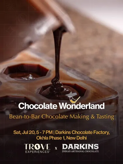 Our bean-to-bar chocolate making and tasting workshop at the Darkins Chocolate Factory in New Delhi. A truly immersive experience for any chocolate lover.
