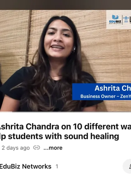 A screenshot from a YouTube video where I discuss ten different ways to help students with sound healing. It's a passion of mine to make these powerful tools accessible to everyone, especially young people.