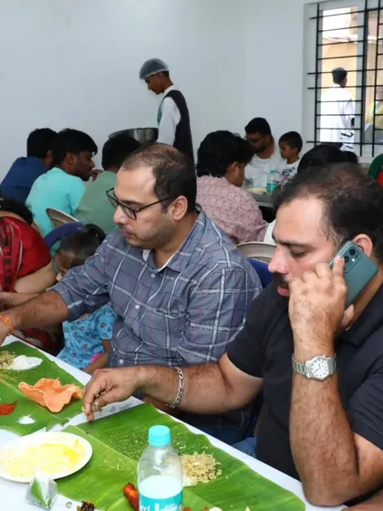Guests focused on their delicious meal, a testament to the authentic flavors we bring to every event.
