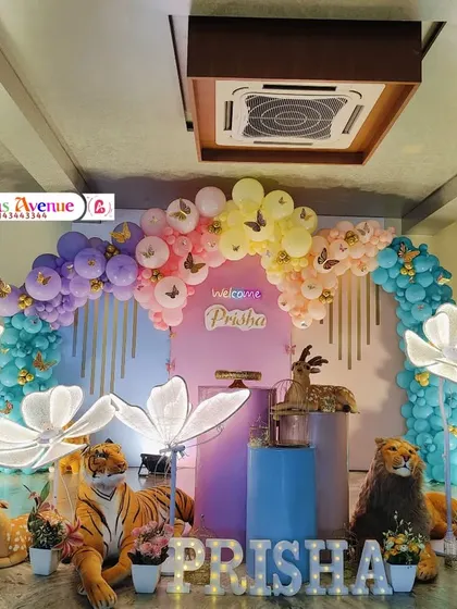 A complete view of the butterfly jungle stage, showcasing all the elements working together.