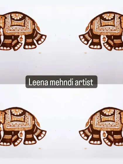 A simple elephant motif repeated, perfect for practicing consistency in your drawing.