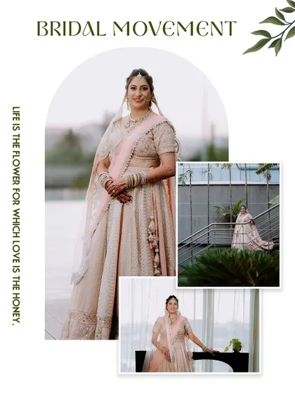 A beautiful collage of the bride's portraits from her wedding day.